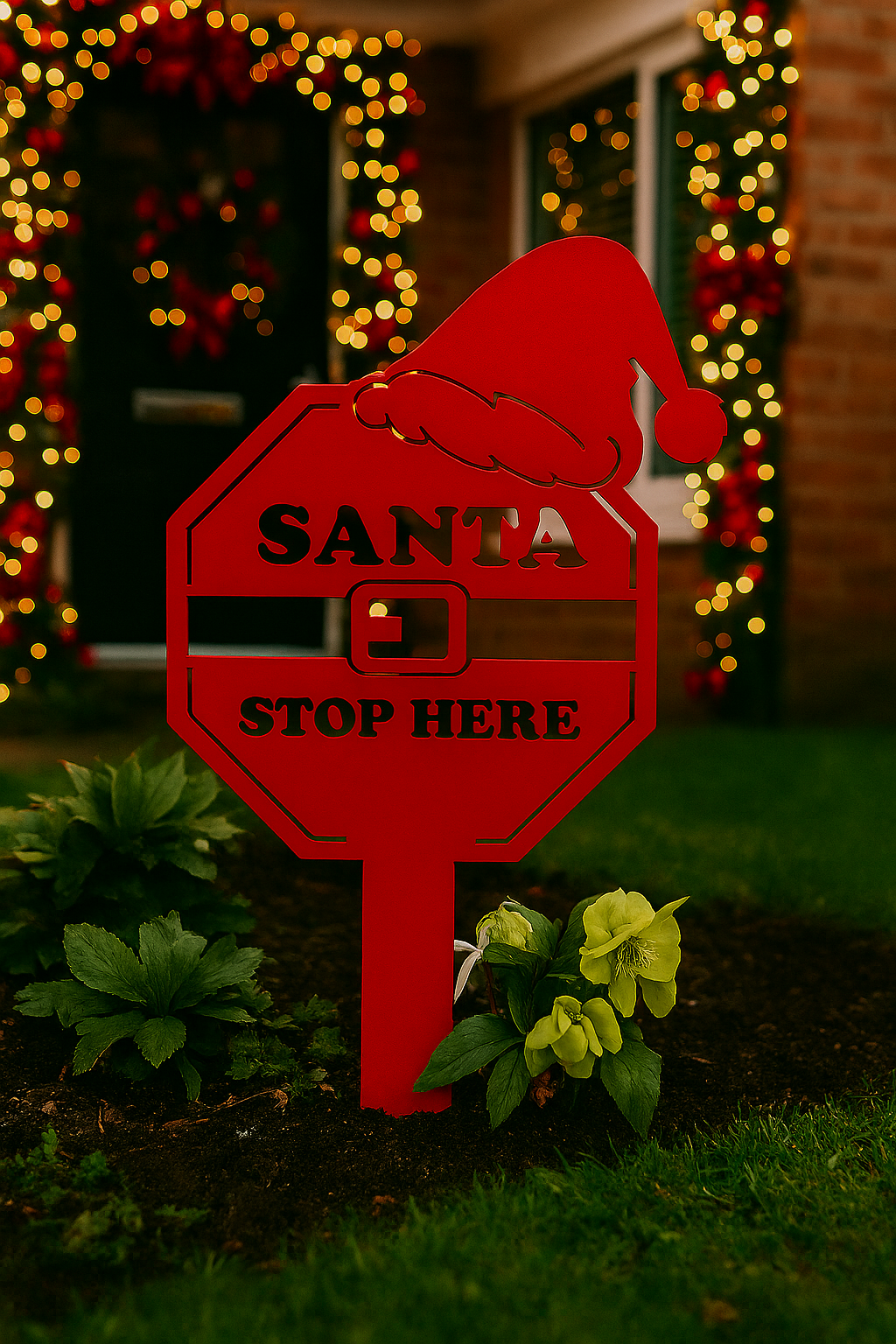 Santa Stop Here Sign
